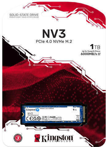 Kingston Nv3 SSD 1TB τύπου M.2 με σύνδεση PCI Express 4.0 (PS5 Compatible) SNV3S/1000G